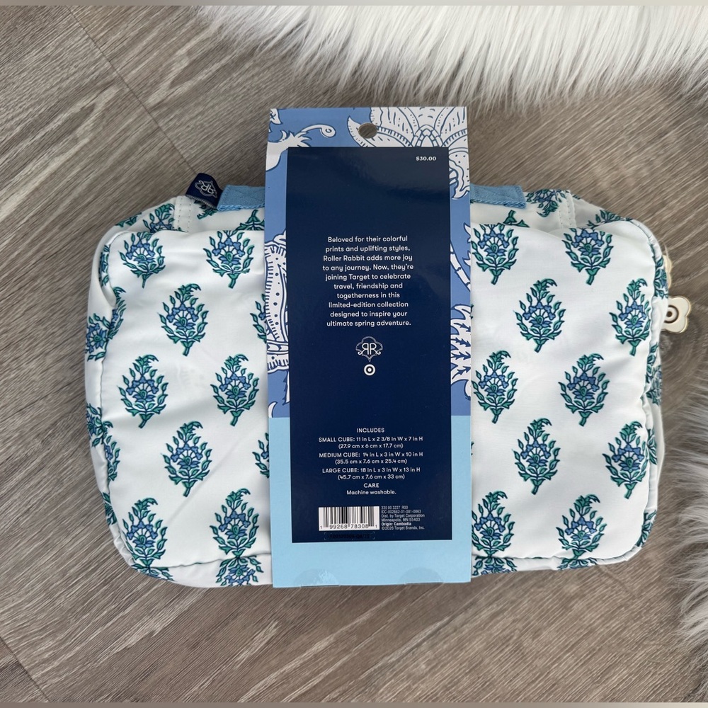🩵🐰Roller Rabbit x Target 3pc Packing Cube Set Blue - Picture 6 of 6